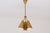 Mid-Century Modern Vintage Three-Arm Brass Pendant Light with Perforated Shades by Einar Backström, Sweden, 1950s For Sale - Image 3 of 12
