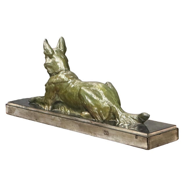 Late 19th Century French Alsatian Dog Sculpture of Patinated Bronze by Jules Edmond Masson For Sale - Image 5 of 12