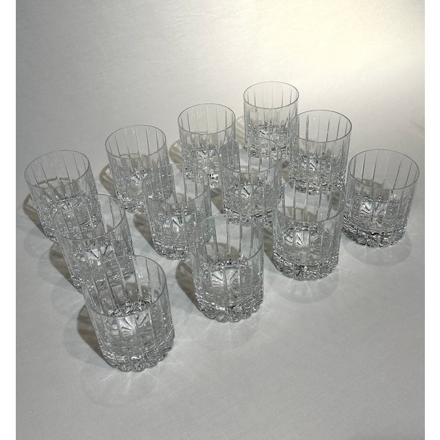Set of 12 Williams-Sonoma Dorset Triple Old Fashion Hand-Cut Crystal Barware Named for the picturesque county on England’s...
