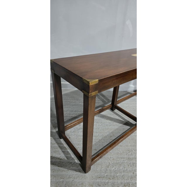 1920s Vintage Mahogany Campaign Console Table, 1920 For Sale - Image 5 of 10