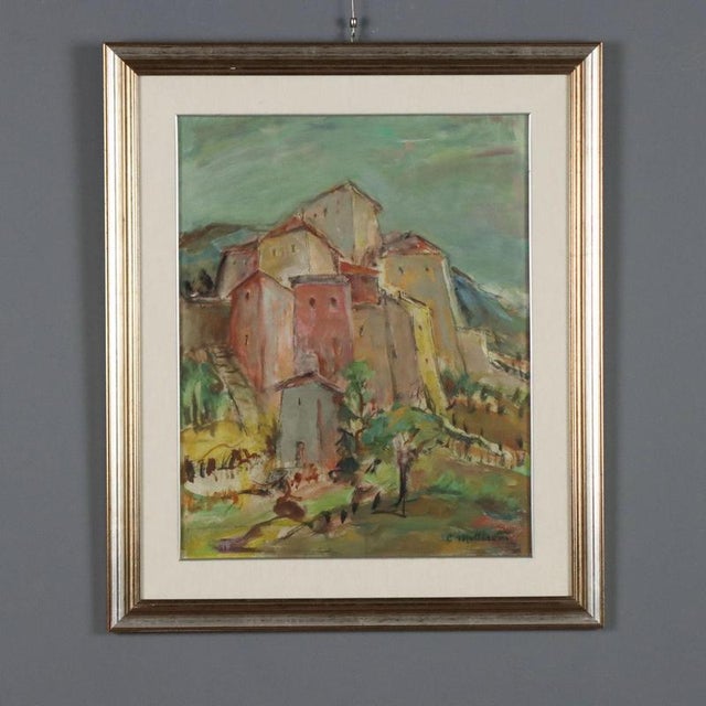 Cesarina Mottironi, Landscape Painting, Oil on Cardboard For Sale - Image 10 of 10