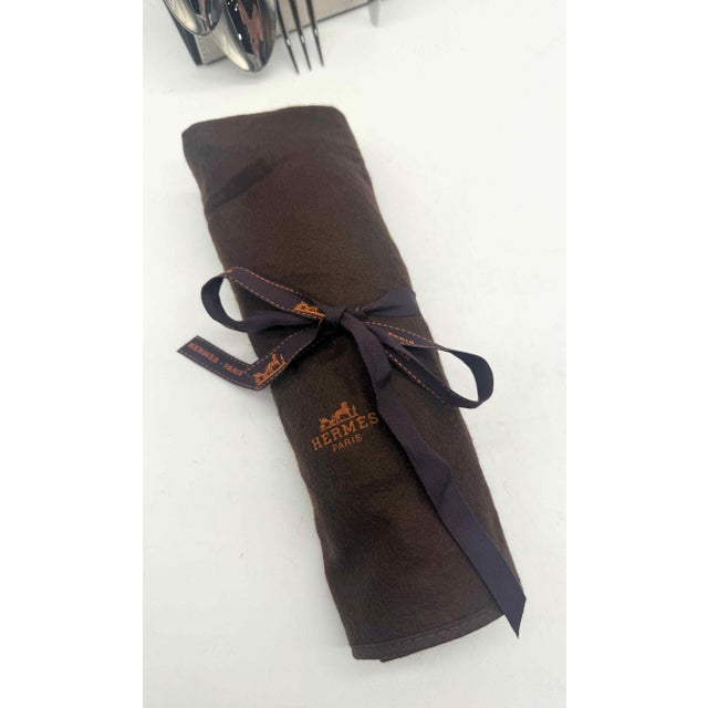 Metal Signed Hermes Attelage 6-Piece Flatware Set - Service for 10, 62 Pieces For Sale - Image 7 of 7