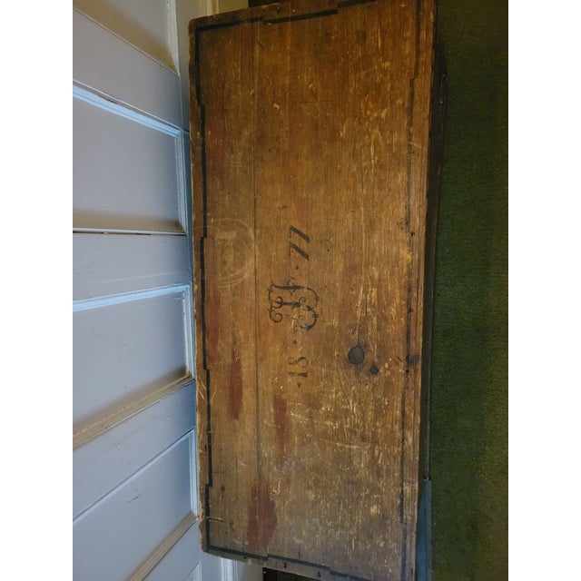 Farmhouse 1877 Antique Blanket Chest For Sale - Image 3 of 7