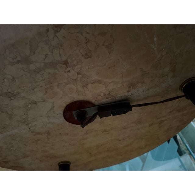 Mid-Century Modern Vintage Mid Century Modern Brass and Marble Table Lamp in the Manner of Harvey Probber For Sale - Image 3 of 10