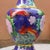 Pair of Large Vintage Cloisonné Enamel Vases – Sapphire Blue Ground, Phoenix & Peony Motif For Sale - Image 10 of 12