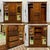 English mahogany wardrobe, 19th century - 2 wardrobe compartments and 1 chest of drawers in the center - H=2m09 W=1m90...