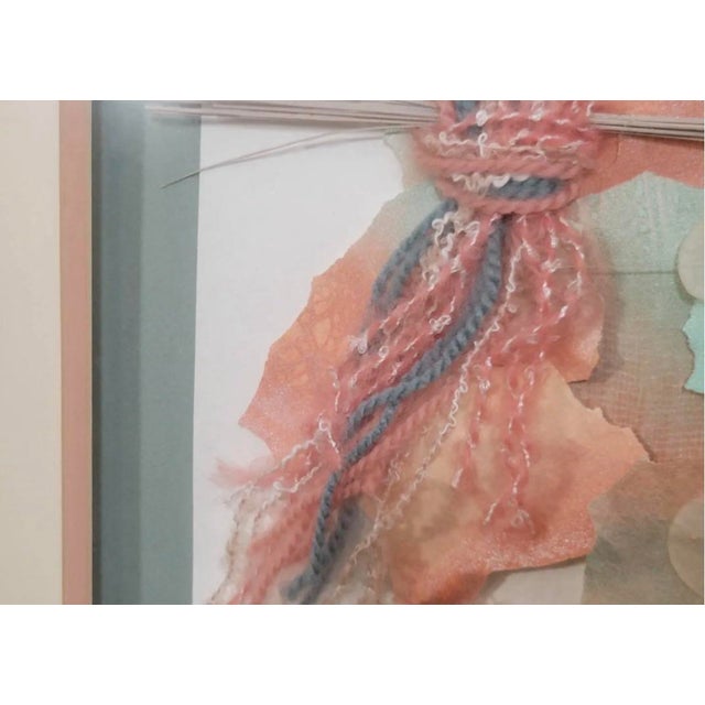 Moonshadows (1988) – Signed Mixed Media Collage With Fiber & Reed Elements, Framed For Sale - Image 4 of 10