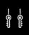 3.2 Ct Diamond Drop Cocktail Key Shape Earrings in 14 Karat White Gold 8 Grams For Sale - Image 17 of 18