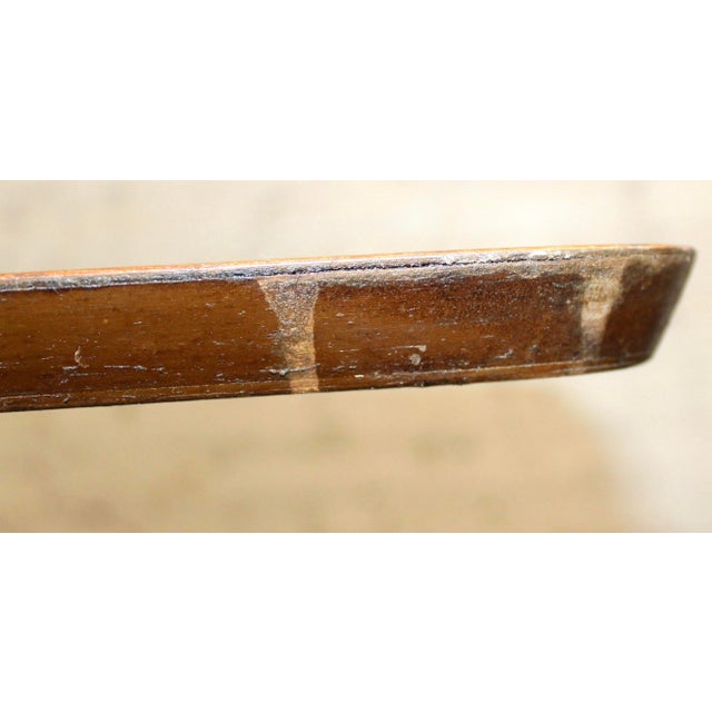 Brown Mid 20th Century Walnut Surfboard Coffee Table With Spindled Shelf For Sale - Image 8 of 8