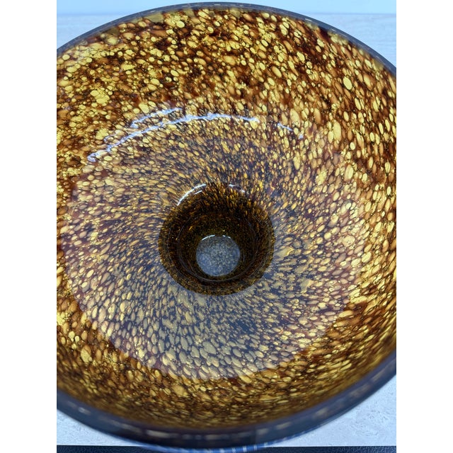 Italian Murano Glass with Brass Centerpiece Bowl, 1970s For Sale - Image 18 of 18