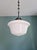 Large Art Deco Pendant Light in White Opaline Glass, 1930s For Sale - Image 13 of 13
