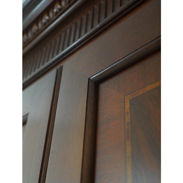 Ethan Allen 18th C. Mahogany Bedroom Armoire For Sale - Image 14 of 18