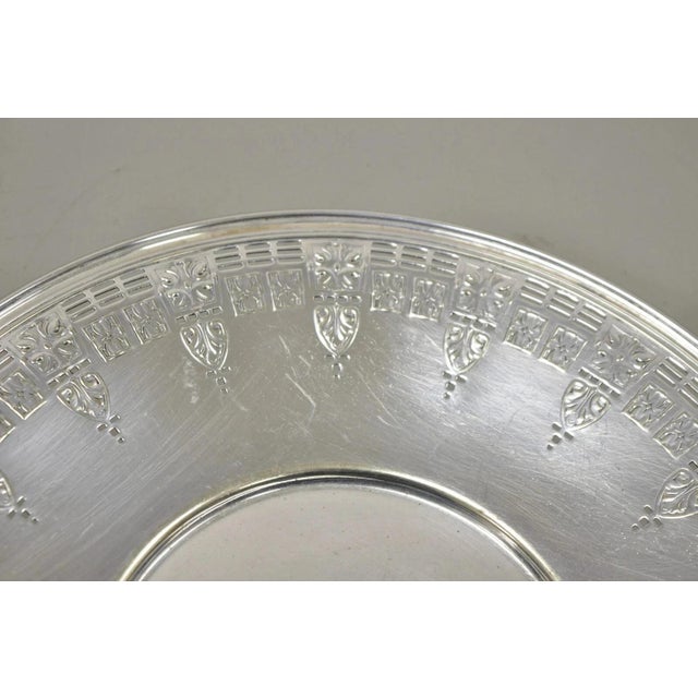 Antique Wallingford Silver Plated Victorian 10" Round Decorated Dish Platter For Sale In Philadelphia - Image 6 of 10