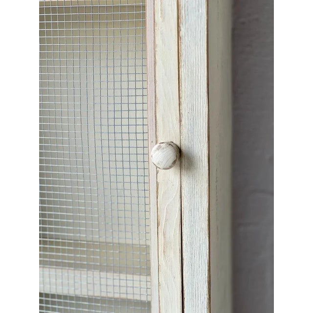 Beige Vintage Wall Unit with Meshwire For Sale - Image 8 of 13