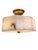 Elevate your interior with the understated elegance of this alabaster and brass flush mount ceiling light. Featuring a...