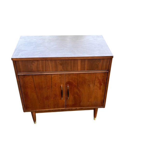 Mid 20th Century Walnut Cabinet Laminate Top For Sale - Image 9 of 17