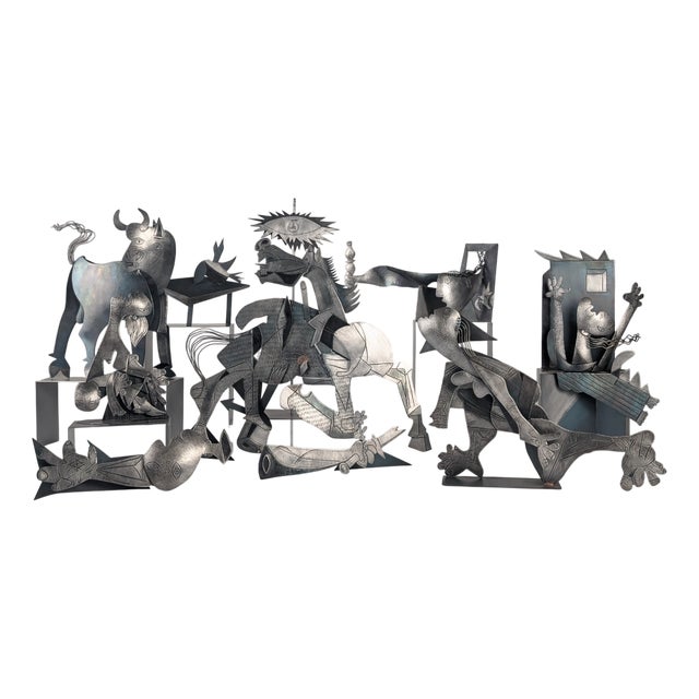Metal Guernica Sculptures from Picasso, Set of 10 For Sale