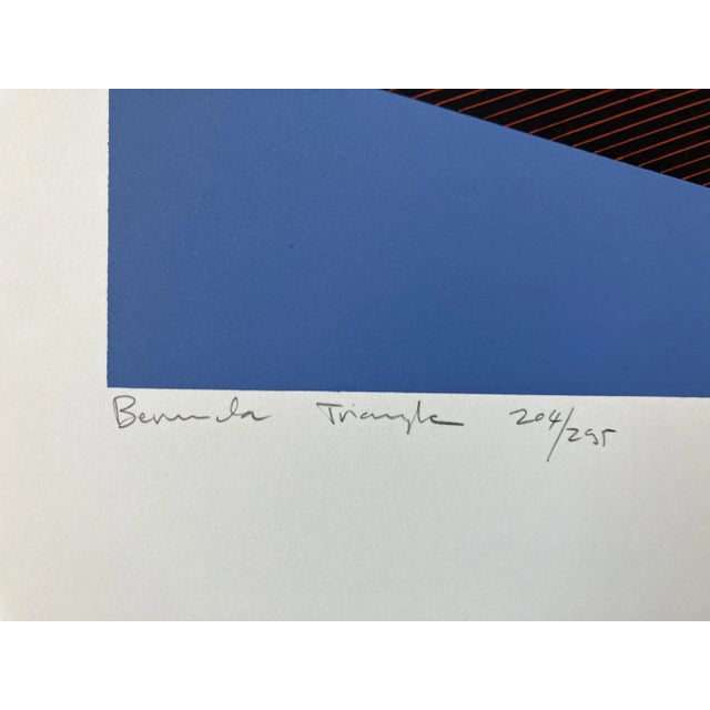 1980s "Bermuda Triangle" Jean-Marie Haesle Abstract Geometric Signed and Numbered Serigraph For Sale - Image 4 of 6