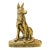 Vintage Brass Alsatian Wolf Dog Door Knocker | German Shepherd Architectural Hardware For Sale