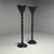 Black Serge Roche Style, Mid-Century Modern, Palm Leaf Floor Lamps, Black Lacquer For Sale - Image 8 of 12