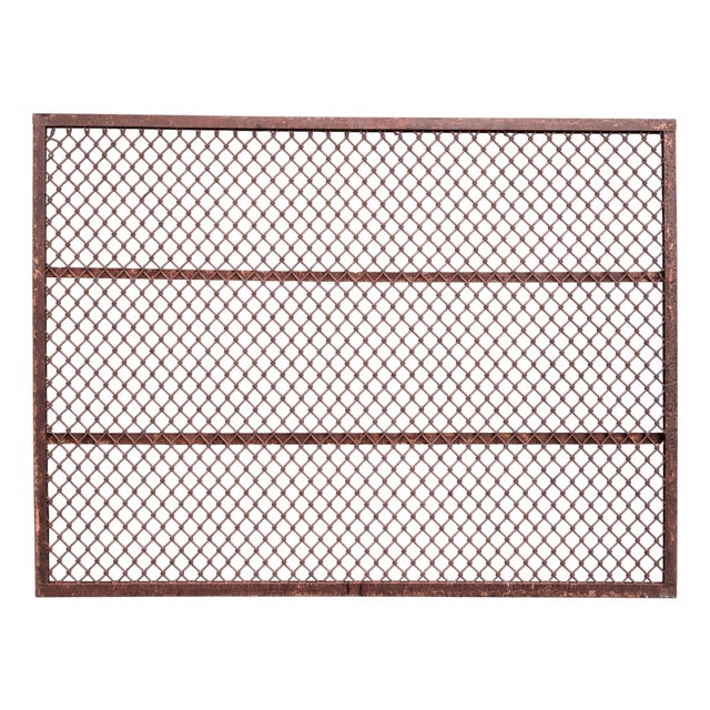 Vintage Old India Jali Iron Screen For Sale