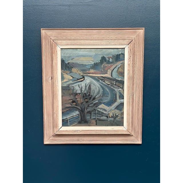 Stig Thiderman, Landscape, 1950s, Oil on Canvas, Framed For Sale - Image 4 of 16