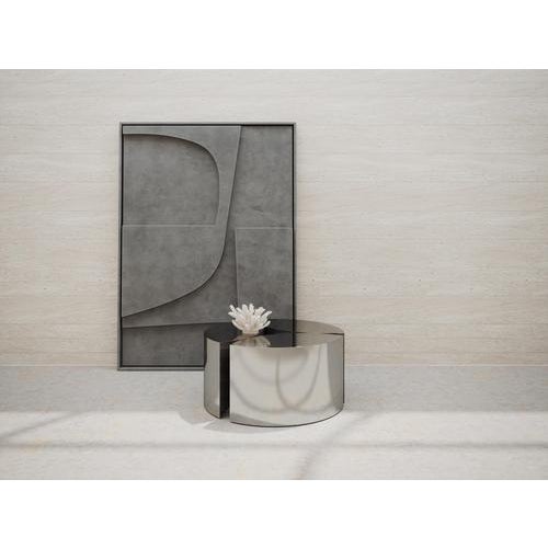 Metal Three Curved Seperate Structure Wood and Bronze Side Table by Ultramobili For Sale - Image 7 of 9