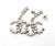 Contemporary Chanel Silver Bar Rocky CC Dangle Piercing Earrings, Pair For Sale - Image 3 of 4
