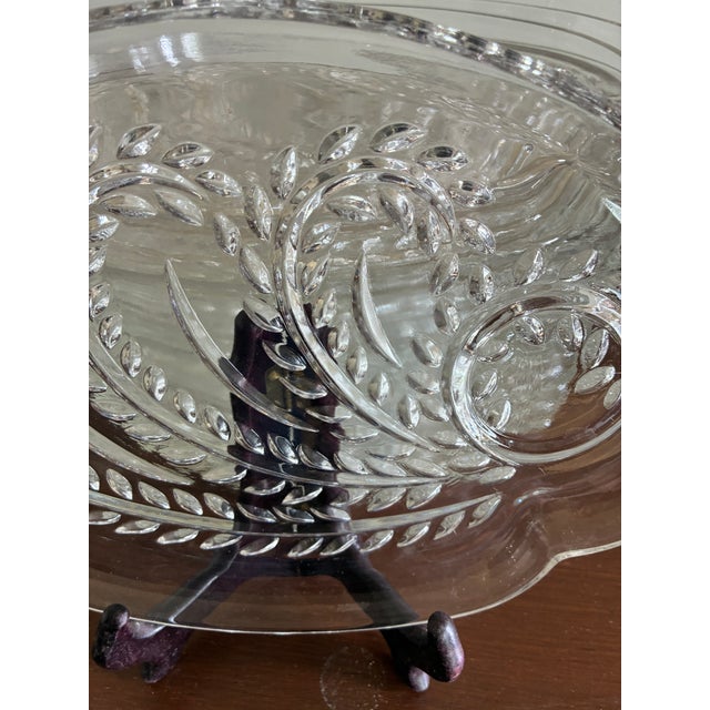 Mid 20th Century Federal Glass Company Homestead Pressed Glass Plates – Set of 14 For Sale In Oklahoma City - Image 6 of 8