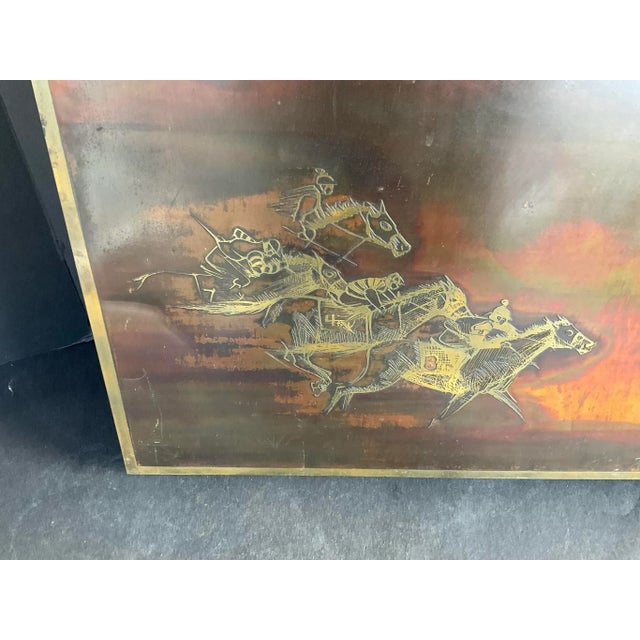 Mid Century Modern Bijan Brass Wall Plaque in good estate condition. There are dings to plaque which are pictured. Please...