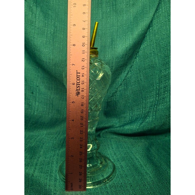 Patrick Slane South Boston Inverted Diamond Fluid Lamp C. 1850 American Glass Co For Sale In Boston - Image 6 of 6
