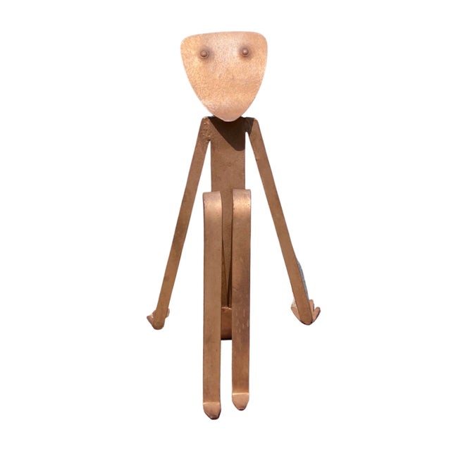 Postmodern Late 20th Century Vintage Postmodern Figural Artist Made Sculptural Magazine Rack For Sale - Image 3 of 7