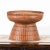 Wood Thai Vintage Woven Rattan Fruit Market Basket with Pedestal Tapering Base For Sale - Image 7 of 11