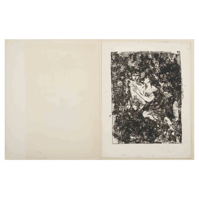 Walter Spitzer, The Romance, Etching, 1970s For Sale