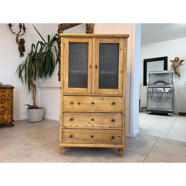 Rustic Farmhouse Cupboard in Spruce Wood For Sale - Image 14 of 14