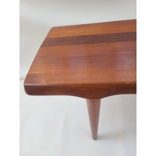 Mid-Century Modern Danish Teak Live Edge Solid Teak Coffee Table For Sale - Image 3 of 14