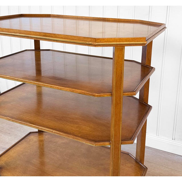 Vintage French Country Octagonal 4-Tier Serving Cart Table For Sale - Image 12 of 13