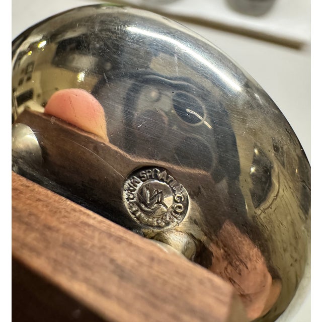 Mid-Century Modern 1940s William Spratling Pair Mexican Sterling Salt & Pepper Cellars For Sale - Image 3 of 6