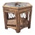 Unique Vintage Hexagon End Table Features: - Oversized rattan and wicker frame with natural elegance - Durable glass top...