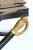 Traditional 1960s Vintage Empire Style Ebonized Cross-Sword Stool With Gilt Highlights For Sale - Image 3 of 5