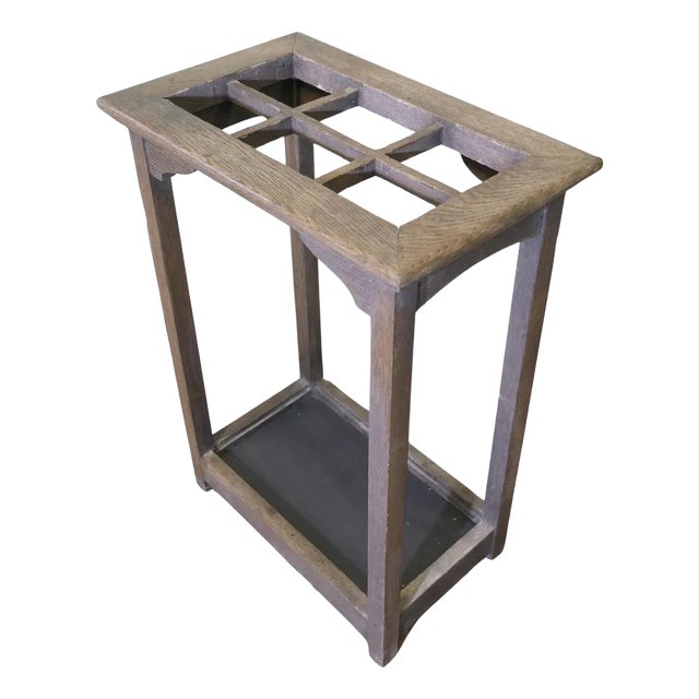 Arts and Crafts Oak Umbrella Stand, 1890 For Sale