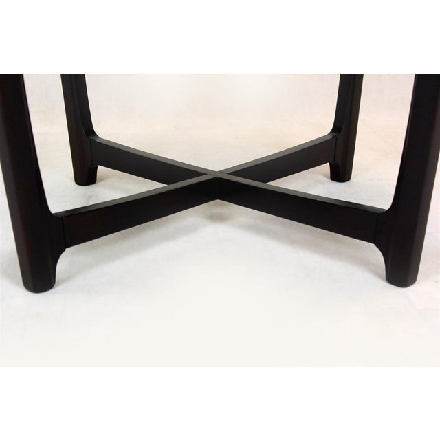 Mid-Century Modern Round Wooden Coffee Table, Czechoslovakia, 1970s For Sale - Image 3 of 16