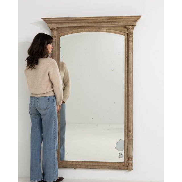 Wood 19th Century France Red Wood Full-length & Floor Mirrors For Sale - Image 7 of 9