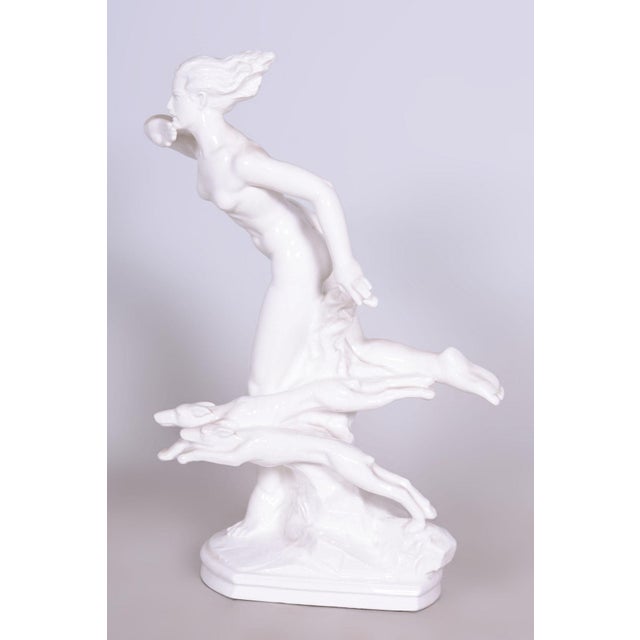 Vintage Art Deco Sculpture in Ceramic by Jan Lichtág, Czech, 1920s For Sale - Image 11 of 11