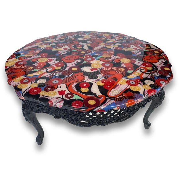 Art Deco Resin Top Coffee Table For Sale - Image 13 of 13