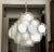 Mid-Century Modern Vistosi Murano Clear & White Disc Chandelier For Sale - Image 3 of 12