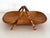 Mid-Century Modern Mid-Century Italian Nutwood and Bamboo Basket, 1970s For Sale - Image 3 of 17