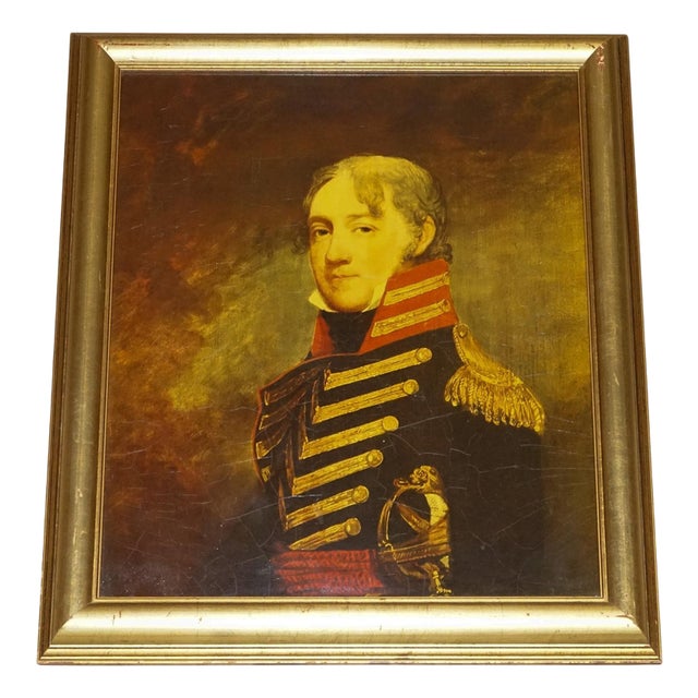 Vintage Framed General John R. Fenwick Print by Gilbert Stuart For Sale