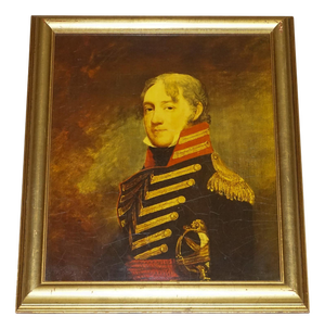 Vintage Framed General John R. Fenwick Print by Gilbert Stuart