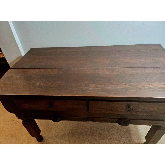 Antique Oak Baker's Table (C1890–1930) For Sale In Seattle - Image 6 of 18